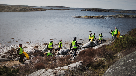 Strandstädning längs Göteborgs kust. Foto: Städa Sverige